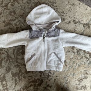 North face 12-18 month white and gray coat